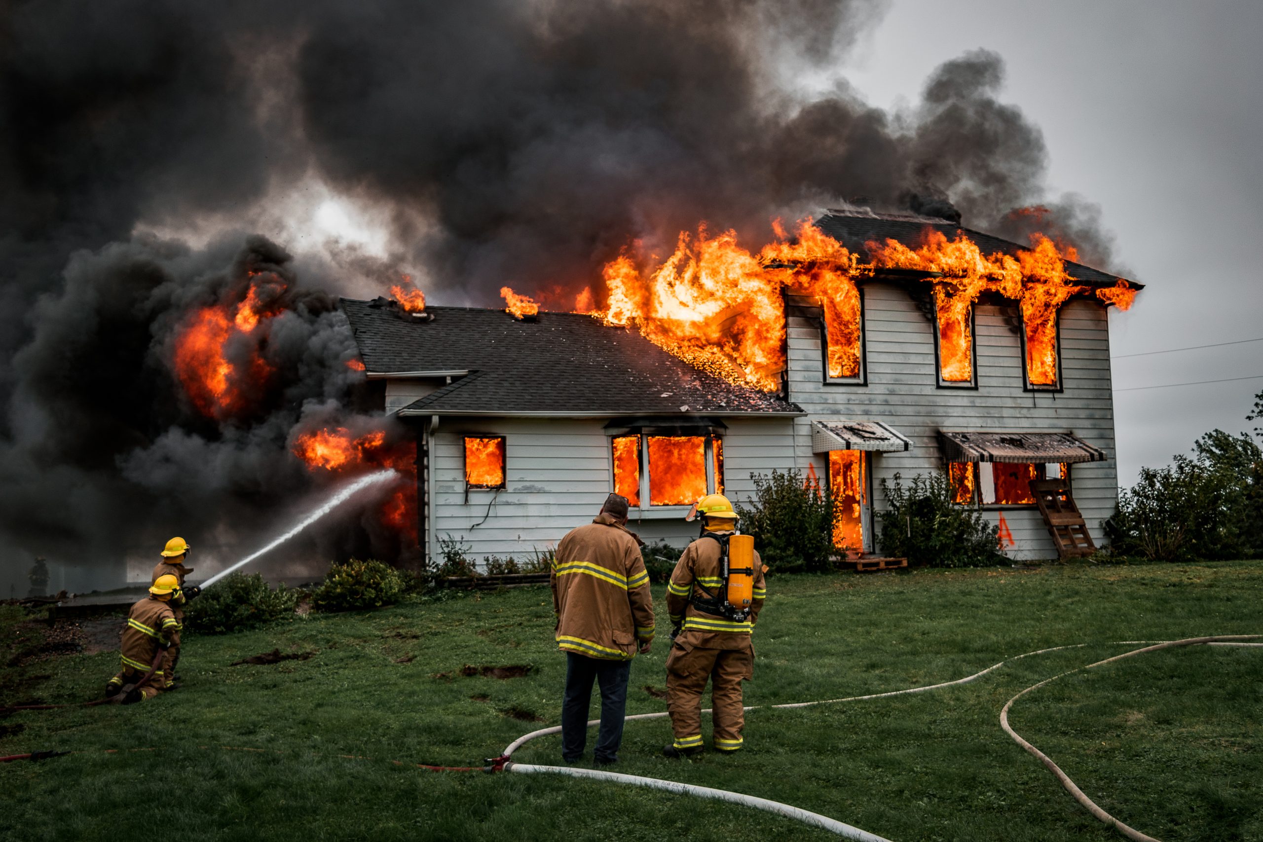 Fire damage scene assessment
